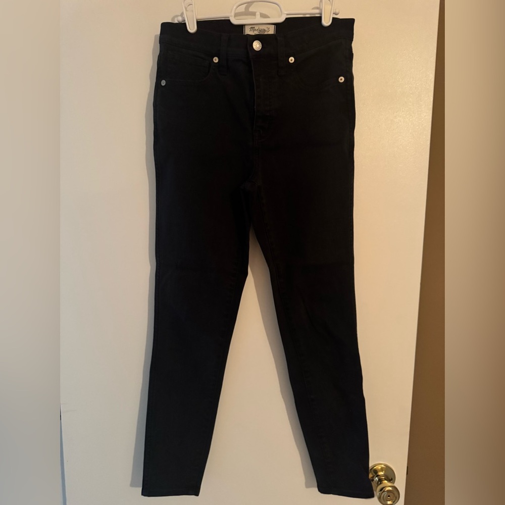 Madewell 10in High Rise Black Skinny Jean